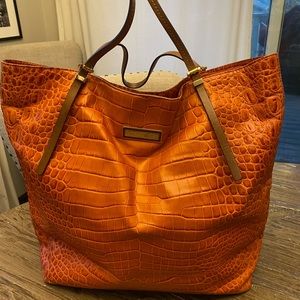 Orange Crocodile Michael Kors Tote